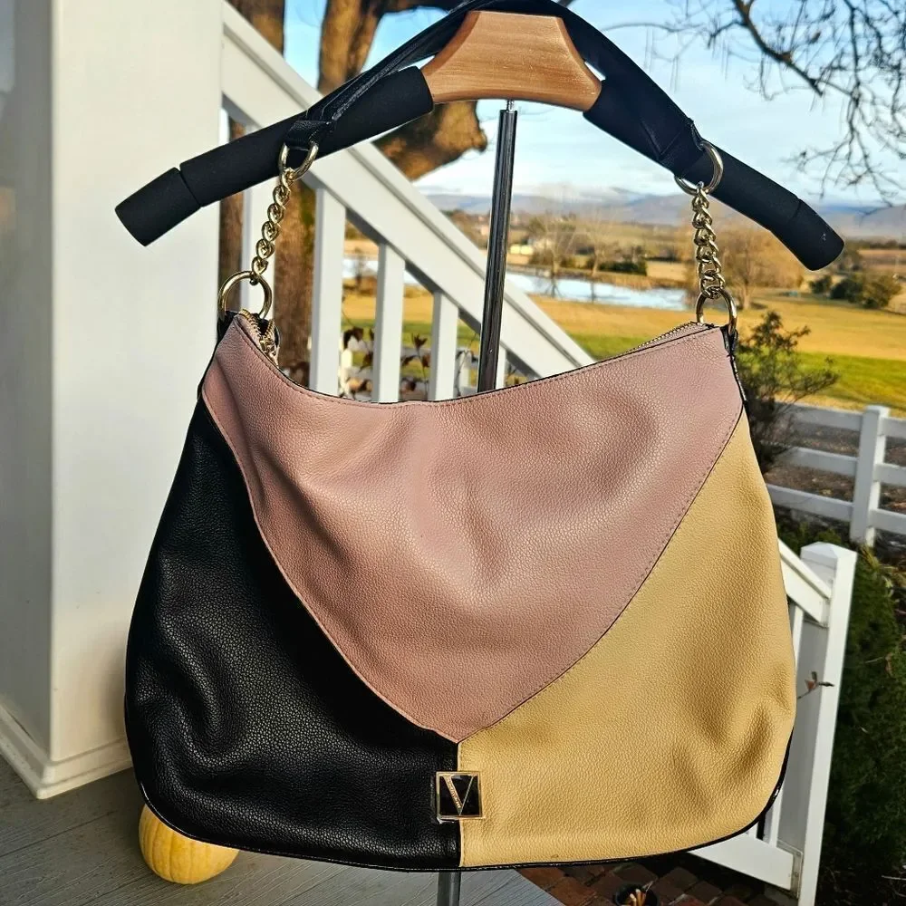 VICTORIA'S SECRET Blush Colorblock HOBO BAG shoulder bag purse Msrp $78 OOS